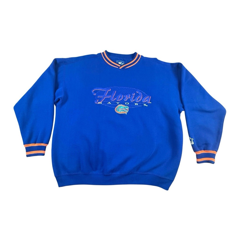 Vintage Florida Gators Embroidered Starter Sweatshirt Mens XL Orange Blue‎